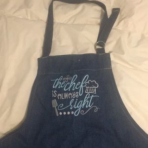 Quality denim embroidered apron